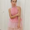 ROSE OMBRE HALTER DRESS